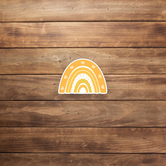 Rainbow Stickers, gold rainbow sticker