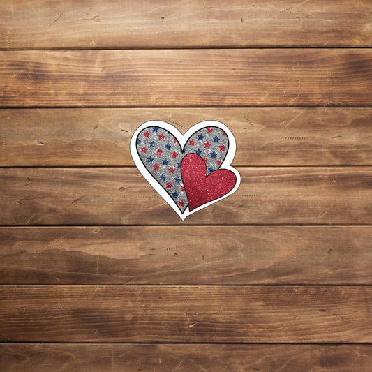hearts glitter stars Sticker