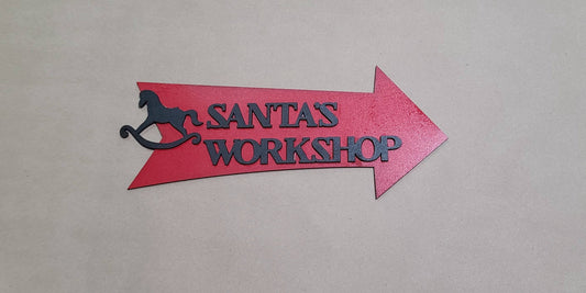 Santa's Workshop Sign , Christmas Sign, Holiday Sign