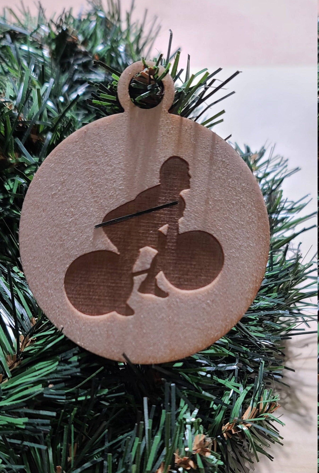 Weight Lifting Ornament, Ornament, Laser Engraved Ornament, Weight Lifting Ornament
