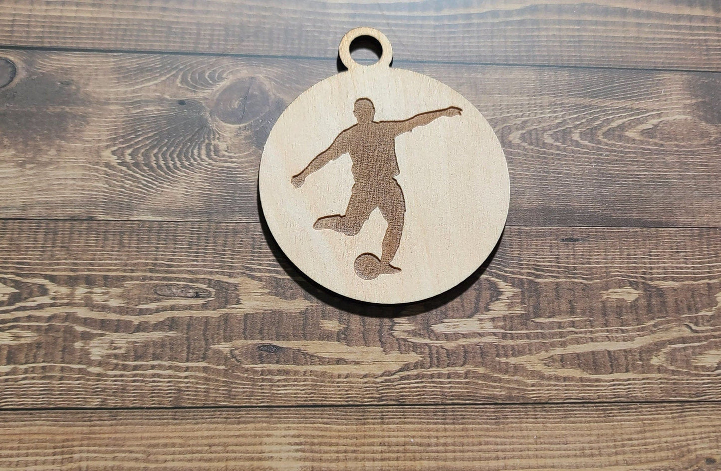 Soccer Ornament, Laser Engraved Ornament, Soccer Lover