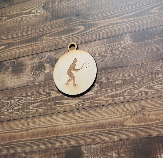 Tennis Ornament, Laser Engraved Ornament, Tennis Lover