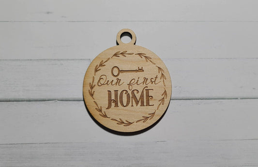 Our First Home Christmas Ornament, Celebration Ornament, Wooden Ornament