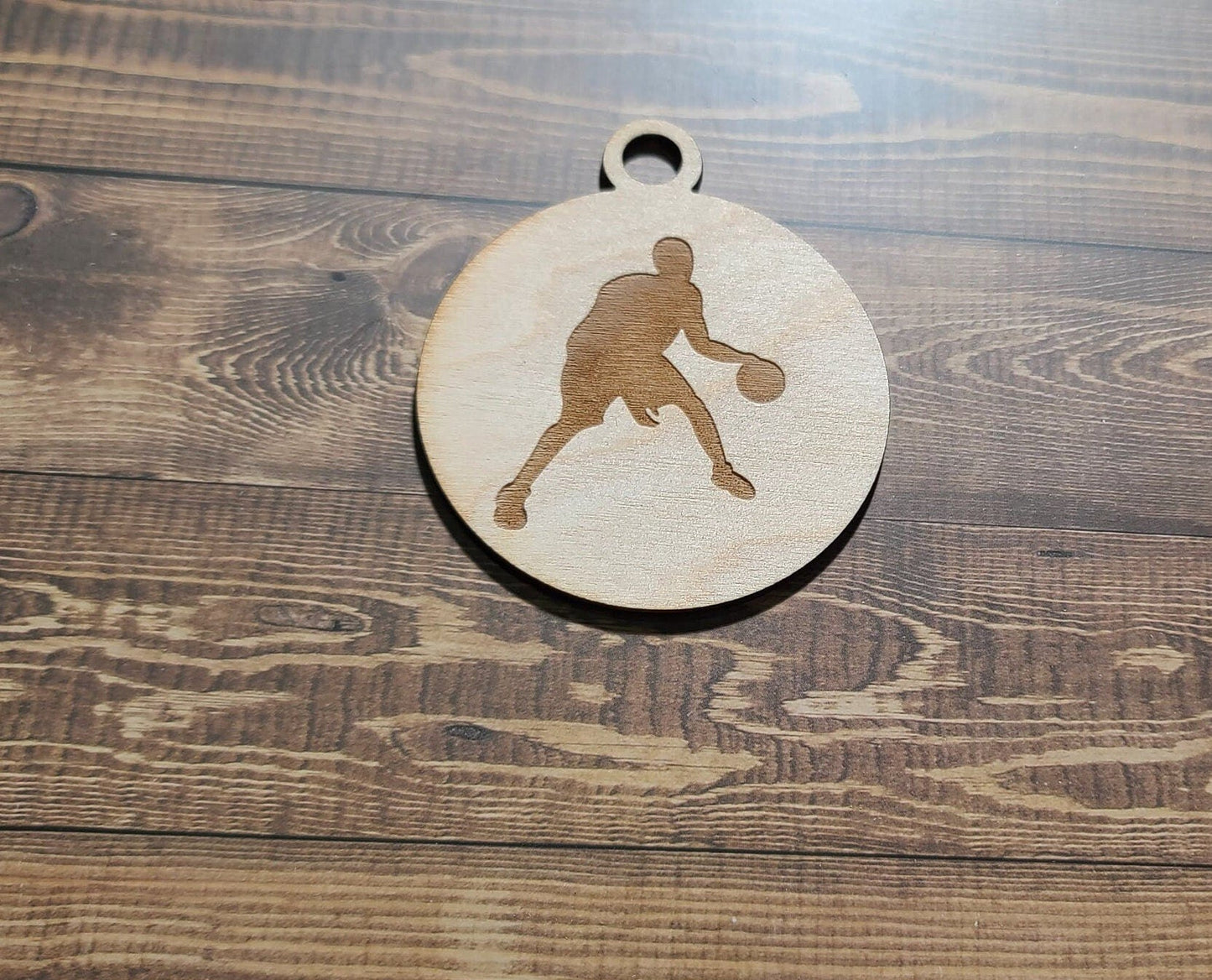 Basketball Ornament Wooden or Acrylic, Laser Engraved Ornament, Basketball Lover