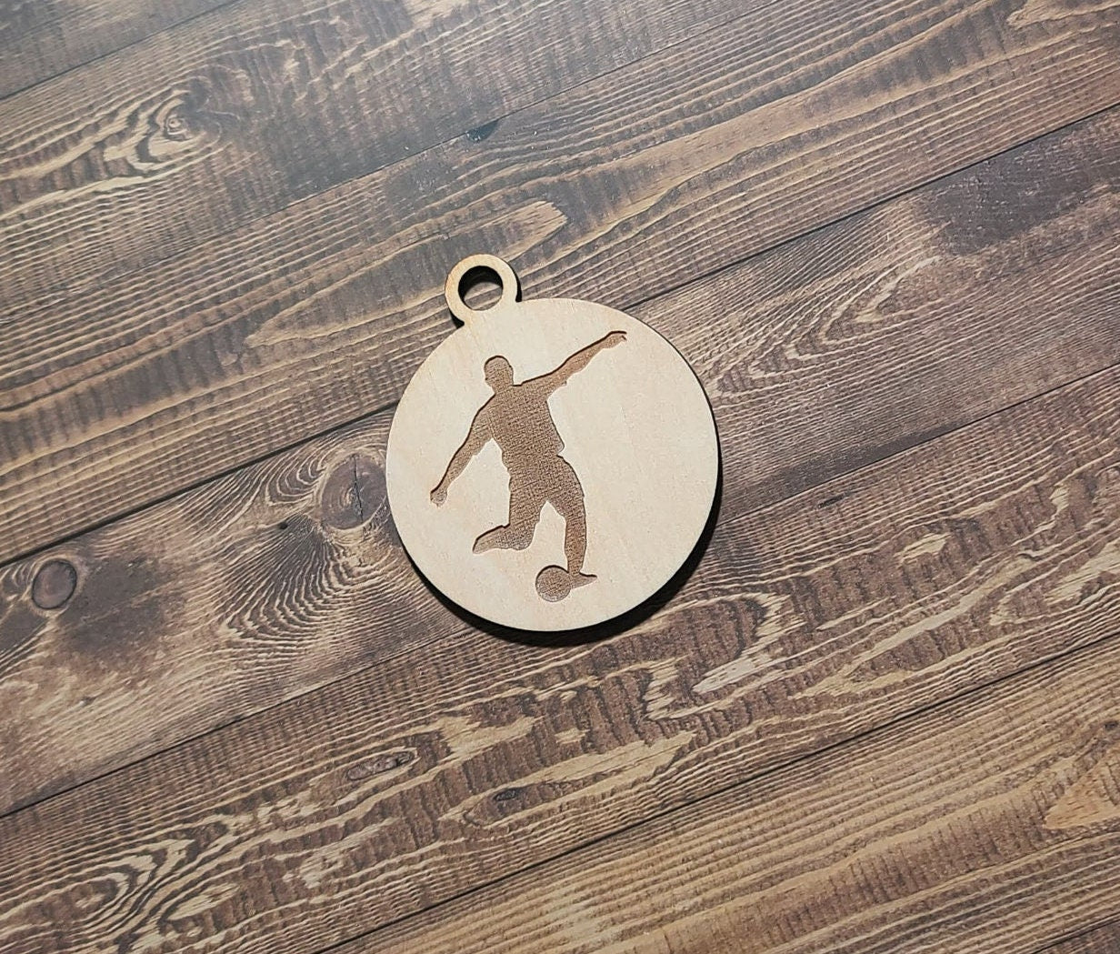 Soccer Ornament, Laser Engraved Ornament, Soccer Lover