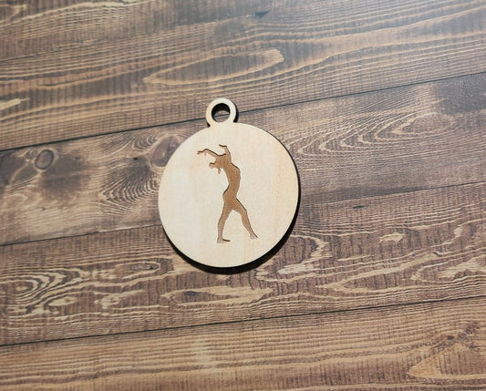 Gymnastic Ornament, Laser Engraved Ornament, Gymnastic Lover