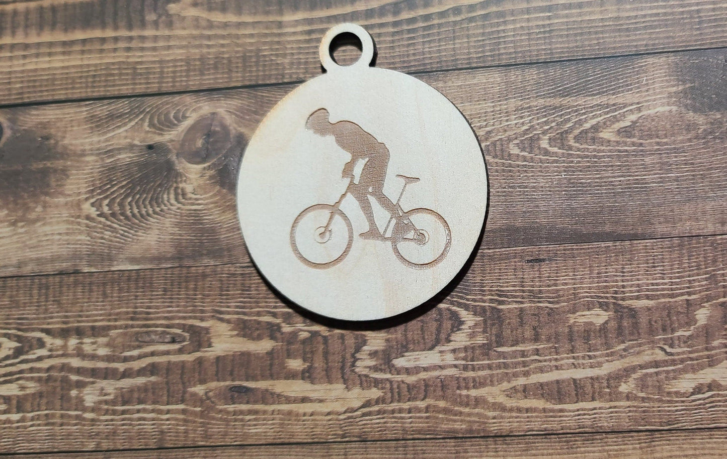 Cycling Ornament, Laser Engraved Ornament, Bike Lover