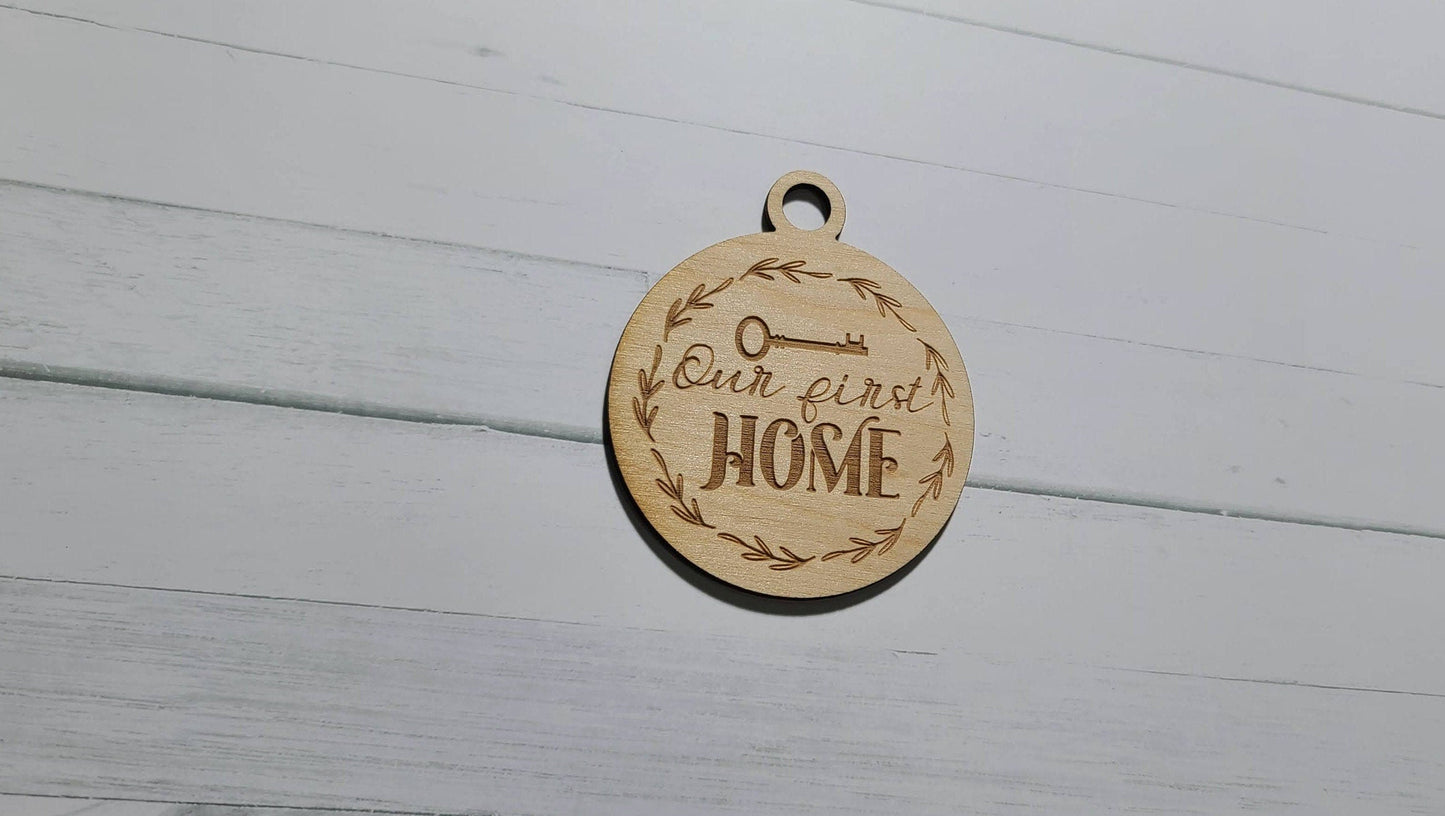Our First Home Christmas Ornament, Celebration Ornament, Wooden Ornament