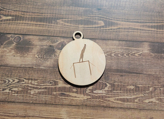 Gymnastics Ornament, Laser Engraved Ornament, Gymnastics Lover