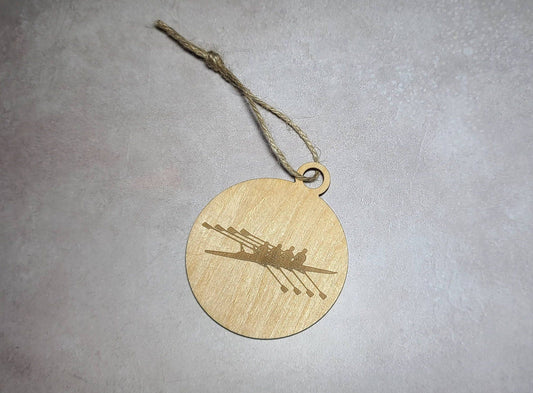 Custom Rowing Ornament, Laser Engraved Ornament, Rowing Lover Custom