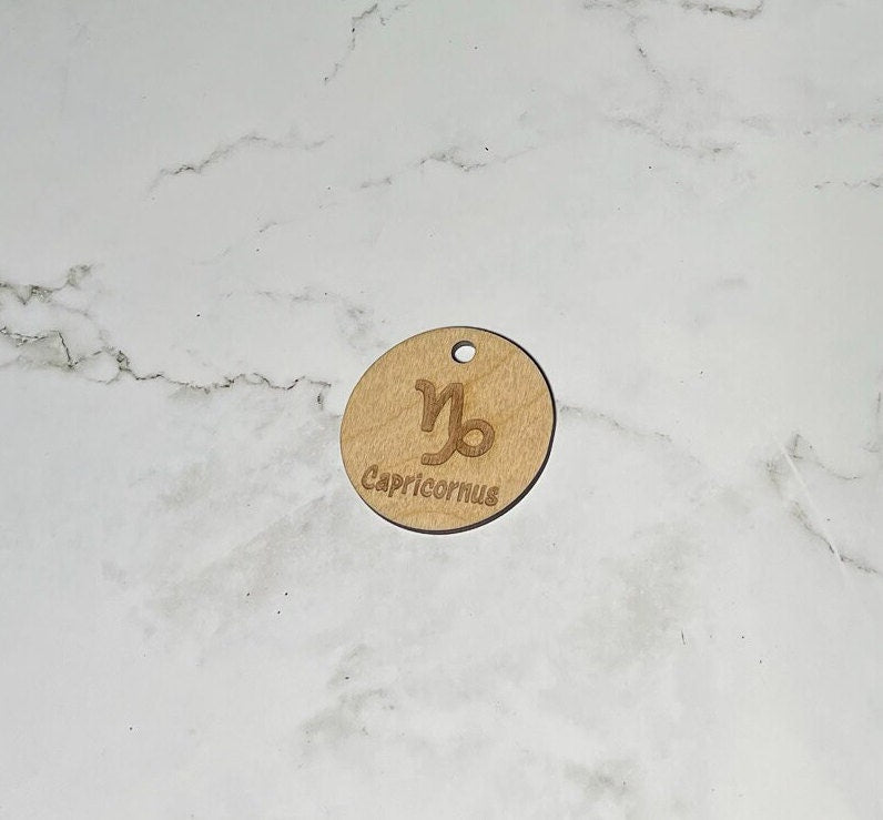 Zodiac Keychain ,  Laser Engraved Keychain , bag tag , gift for her , gift for him , Astrology keychain