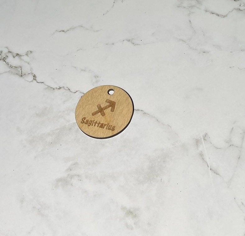 Sagittarius  Keychain ,  Laser Engraved Keychain , bag tag , gift for her , gift for him , Zodiac Keychain ,