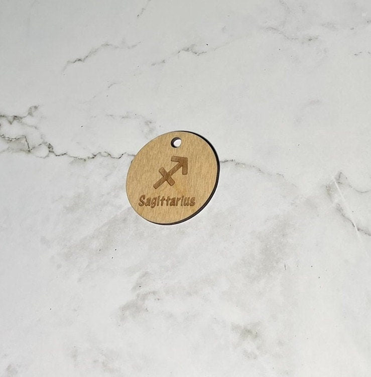 Sagittarius  Keychain ,  Laser Engraved Keychain , bag tag , gift for her , gift for him , Zodiac Keychain ,
