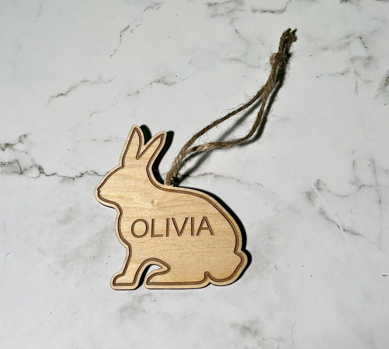 Custom Easter Bunny Tag , Custom Basket Tag , Personalized Tag , Wooden Easter Tag  , Bunny Easter Tag