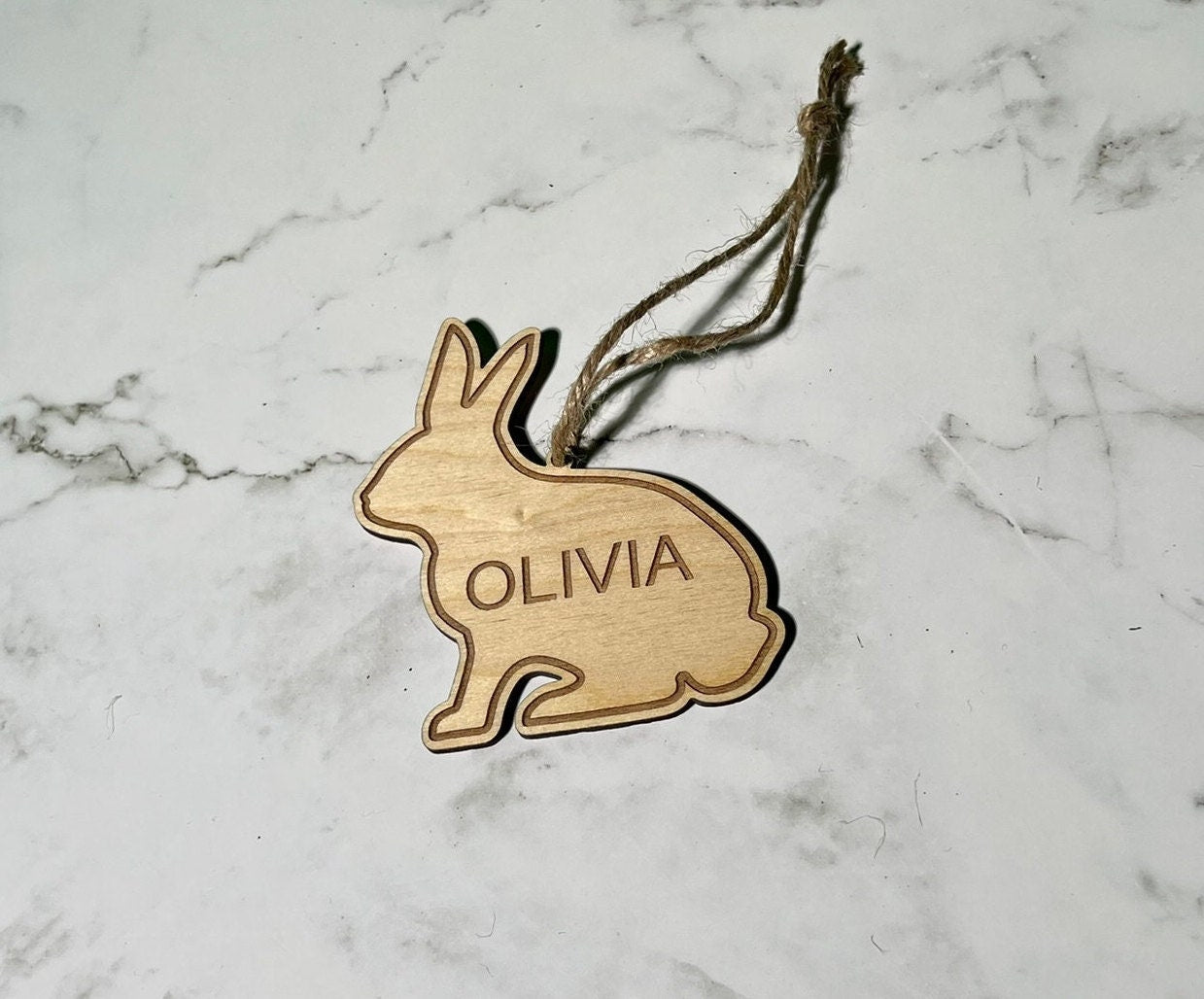 Custom Easter Bunny Tag , Custom Basket Tag , Personalized Tag , Wooden Easter Tag  , Bunny Easter Tag