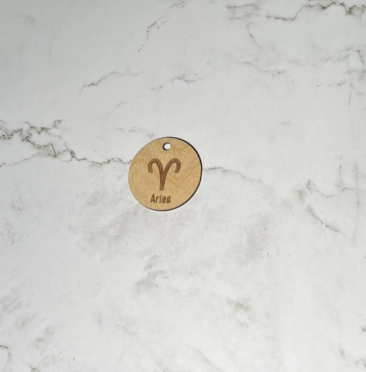 Aries Keychain ,  Laser Engraved Keychain , bag tag , gift for her , gift for him , Horoscope Keychain
