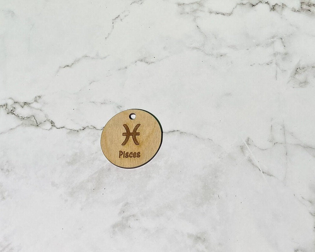 Zodiac Keychain ,  Laser Engraved Keychain , bag tag , gift for her , gift for him , Astrology keychain