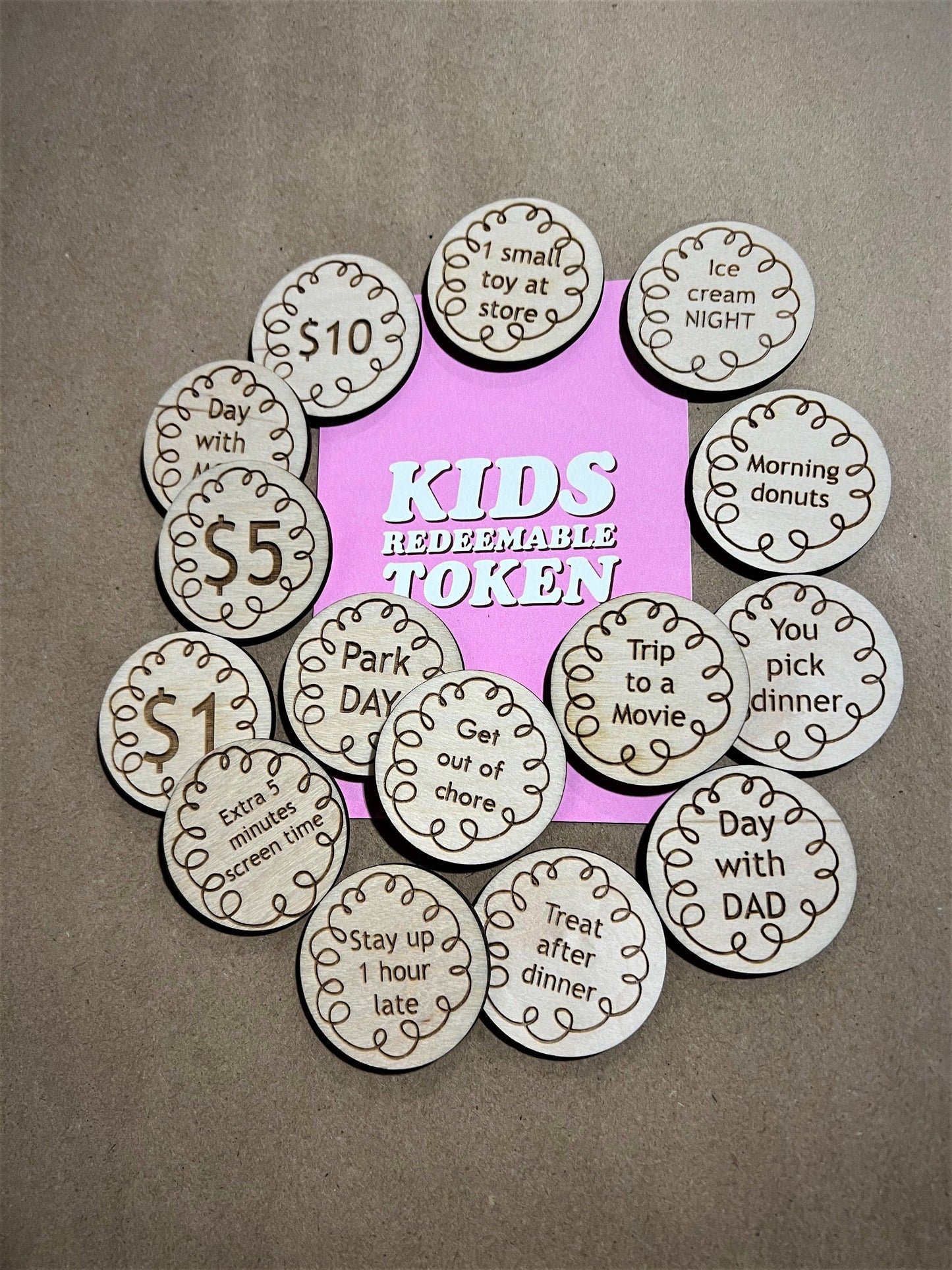 Reward Token , Redeemable Token , Easter Egg Stuffer , Chore Reward , Non Candy Gift