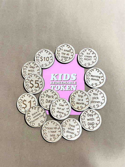 Reward Token , Redeemable Token , Easter Egg Stuffer , Chore Reward , Non Candy Gift