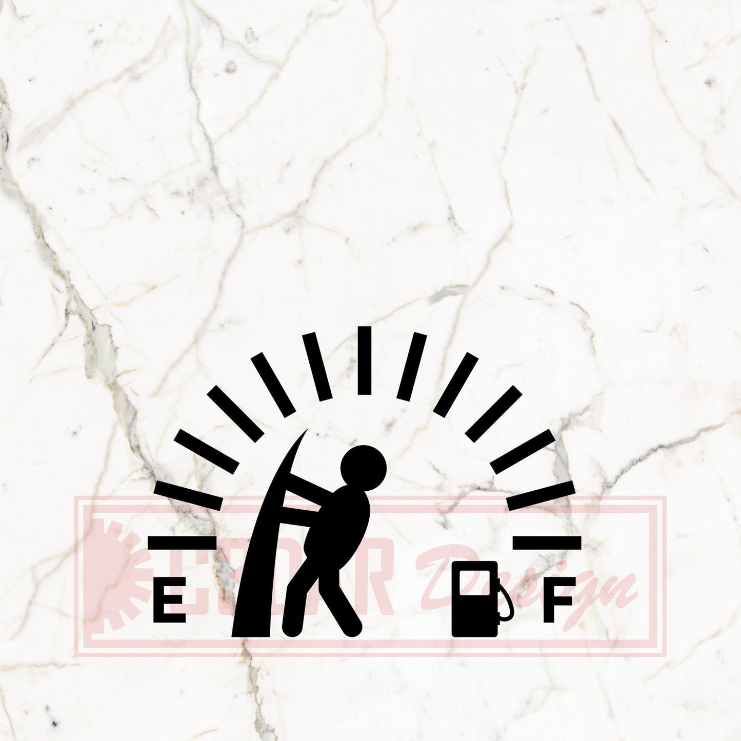 Gas Gauge Sticker , Car Sticker Decal , Gas Tank Sticker , Fuel Gauge Car Decal , Gas Gauge Sticker Male Pull