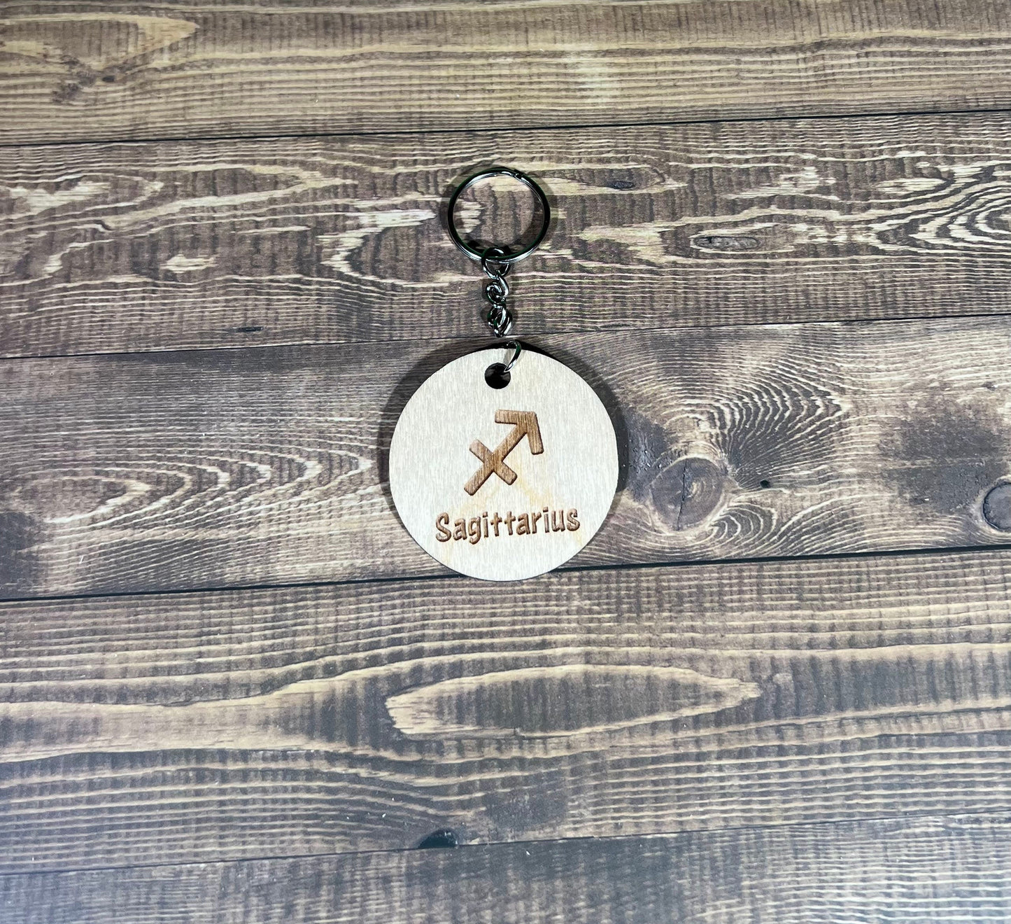 Sagittarius  Keychain ,  Laser Engraved Keychain , bag tag , gift for her , gift for him , Zodiac Keychain ,