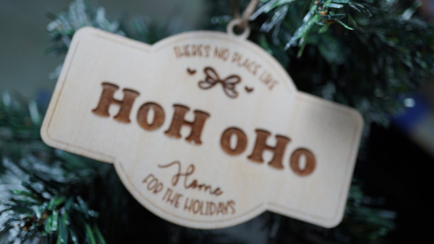 There's no Place Like Home Ornament , Postal Code Ornament , Zip Code Ornament , , Custom Family Ornament ,Wooden Ornament