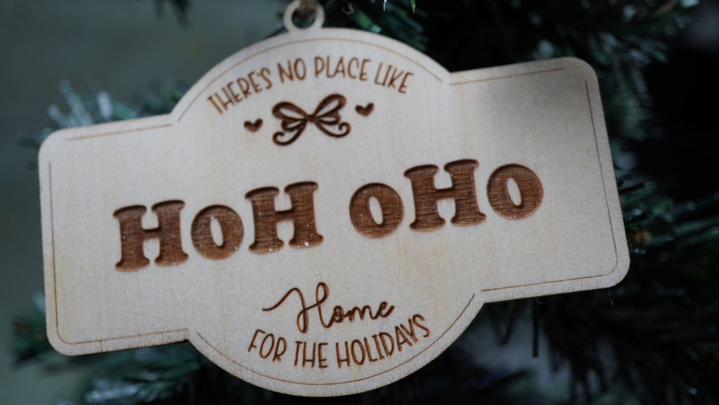 There's no Place Like Home Ornament , Postal Code Ornament , Zip Code Ornament , , Custom Family Ornament ,Wooden Ornament