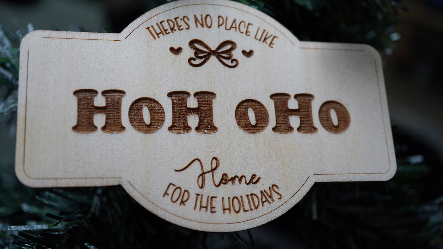 There's no Place Like Home Ornament , Postal Code Ornament , Zip Code Ornament , , Custom Family Ornament ,Wooden Ornament