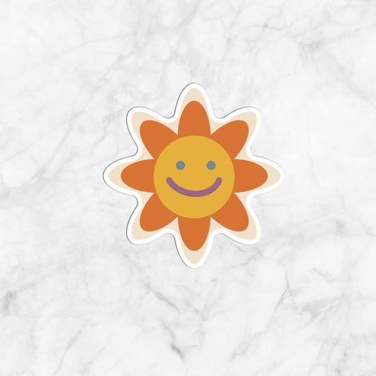 Groovy Flower Sticker, Vinyl sticker, laptop sticker