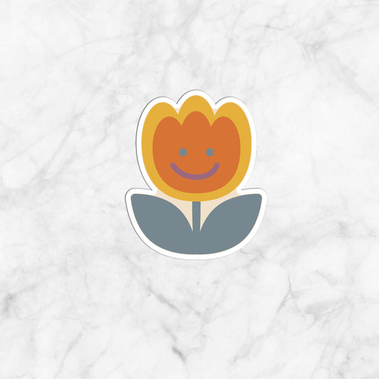 Groovy Flower Sticker , Vinyl sticker, laptop sticker