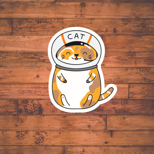 Space Cat Sticker , Cat Sticker , Vinyl sticker, laptop sticker