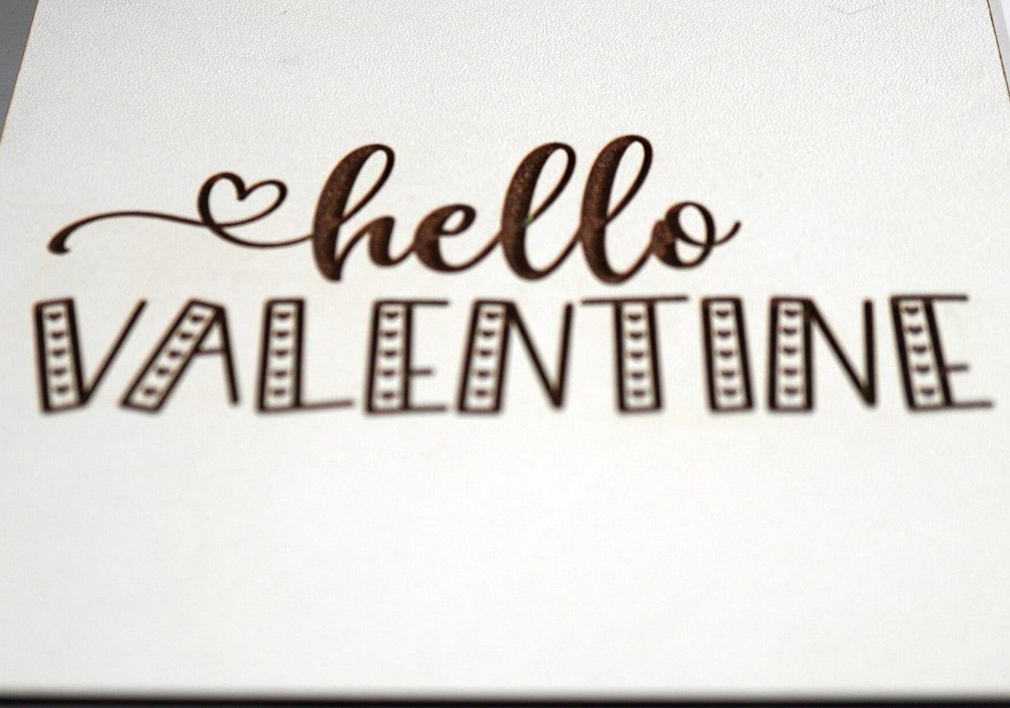 Hello Valentine Sign,  "5x5 " sign, Scrabble Tile, Wall Art