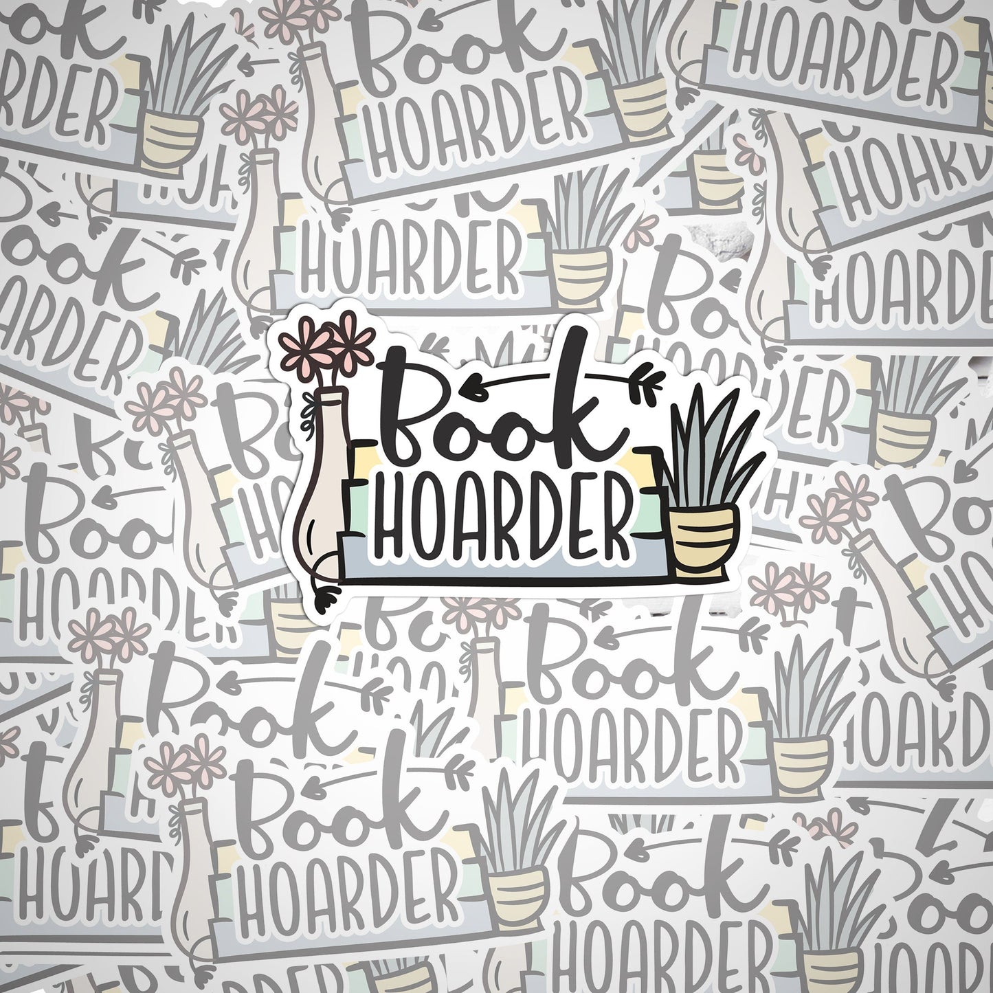 Book Hoard Sticker, Sticker,Vinyl sticker, laptop sticker