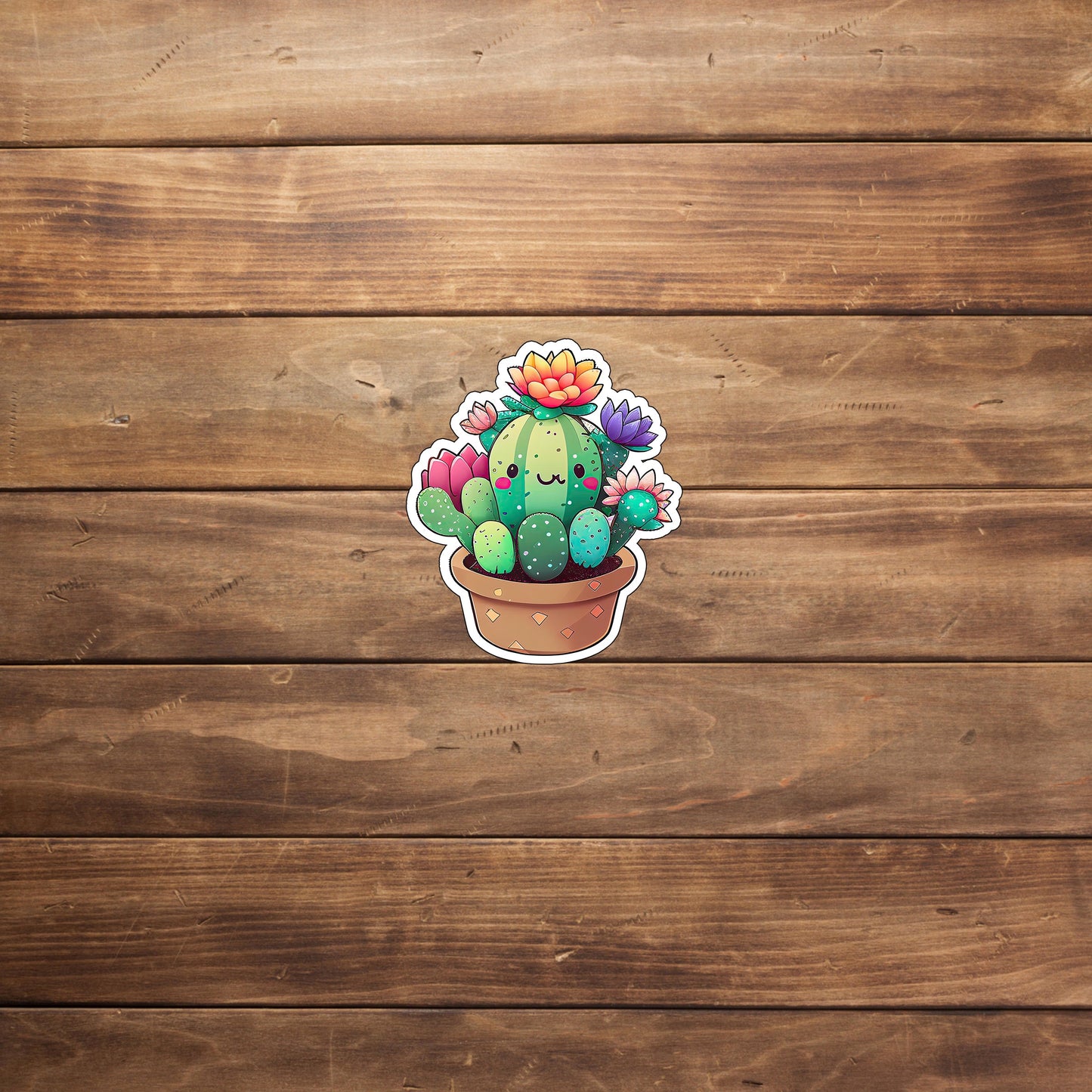 kawaii_cactus_sticker 0 Sticker