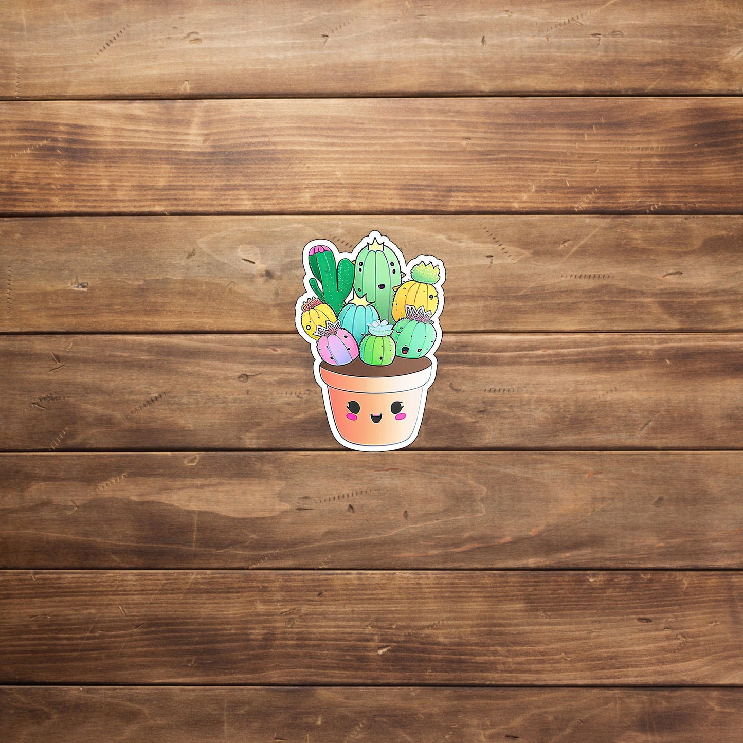 kawaii_cactus_sticker 0 Sticker