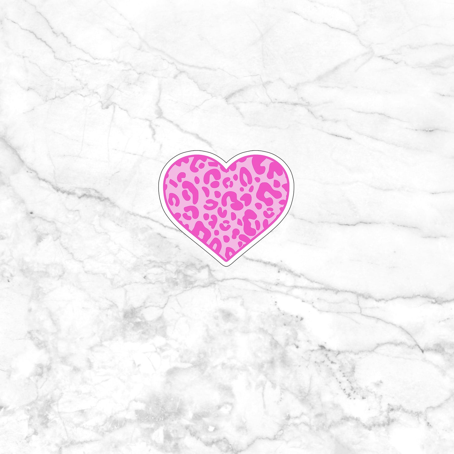 leopardhearthotpink  Sticker,  Vinyl sticker, laptop sticker, Tablet sticker