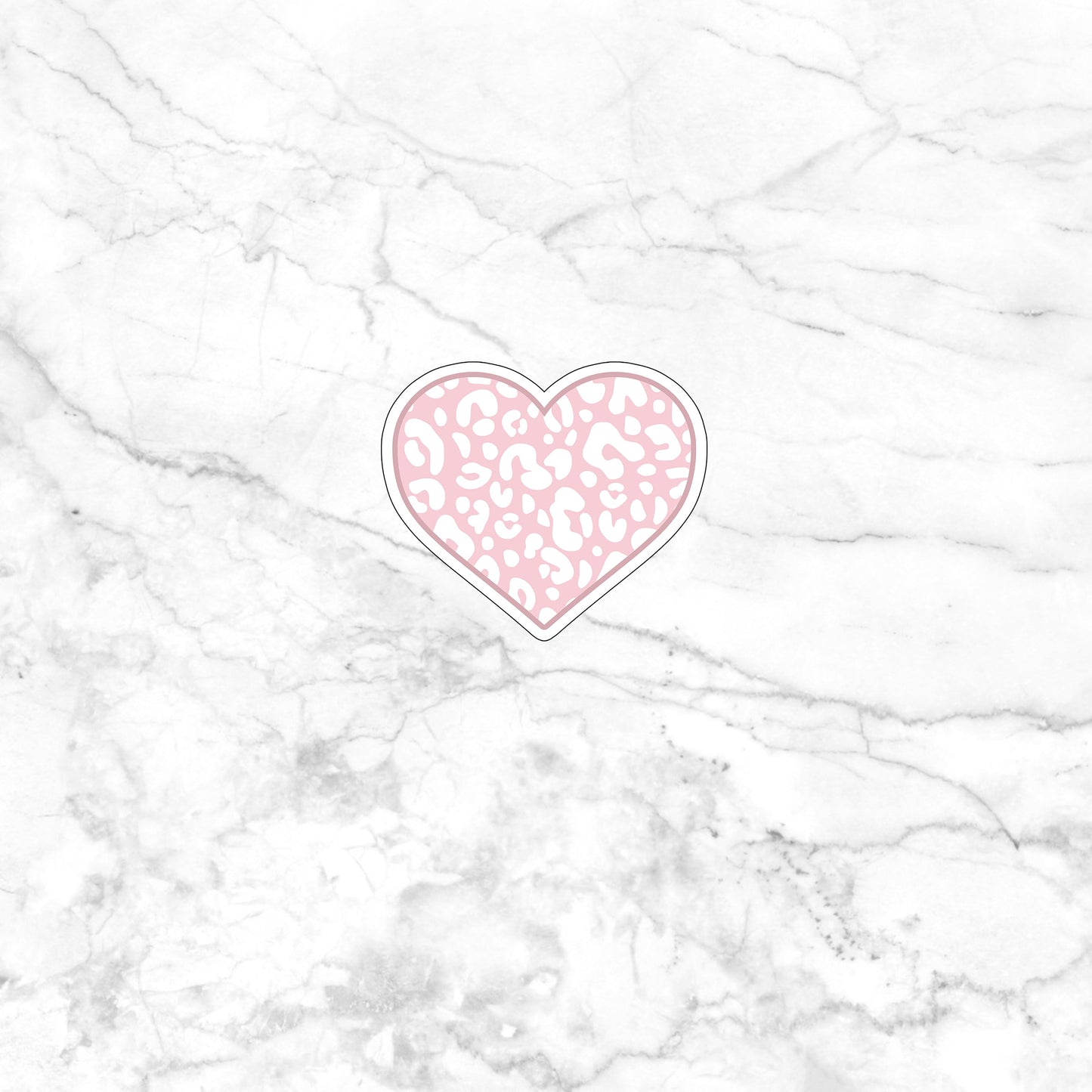 leopardheartlightpink  Sticker,  Vinyl sticker, laptop sticker, Tablet sticker