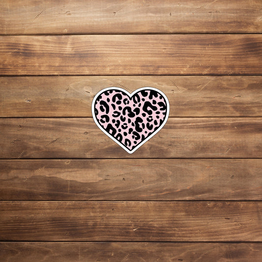 leopardstarpinkblack Sticker, Vinyl sticker, laptop sticker, Tablet sticker