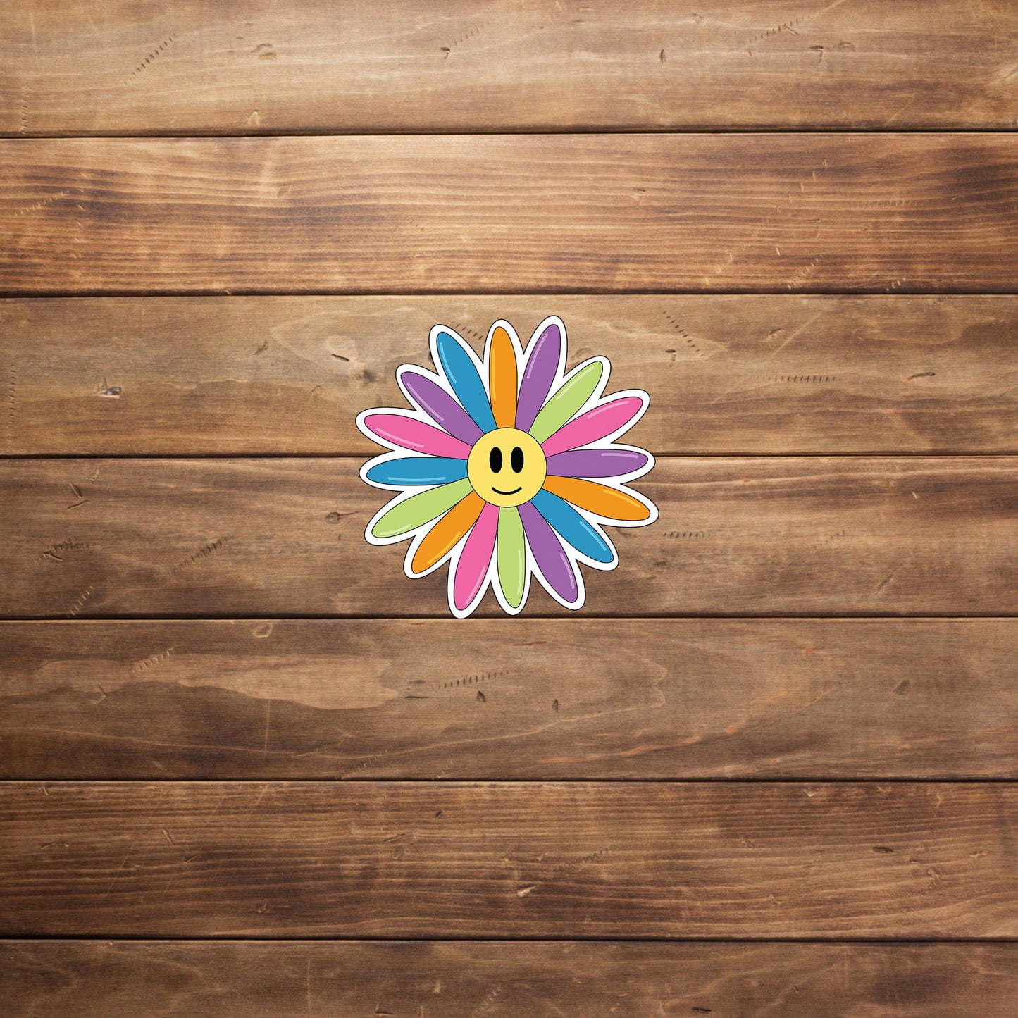 neon flower Sticker, Vinyl sticker, laptop sticker, Tablet sticker