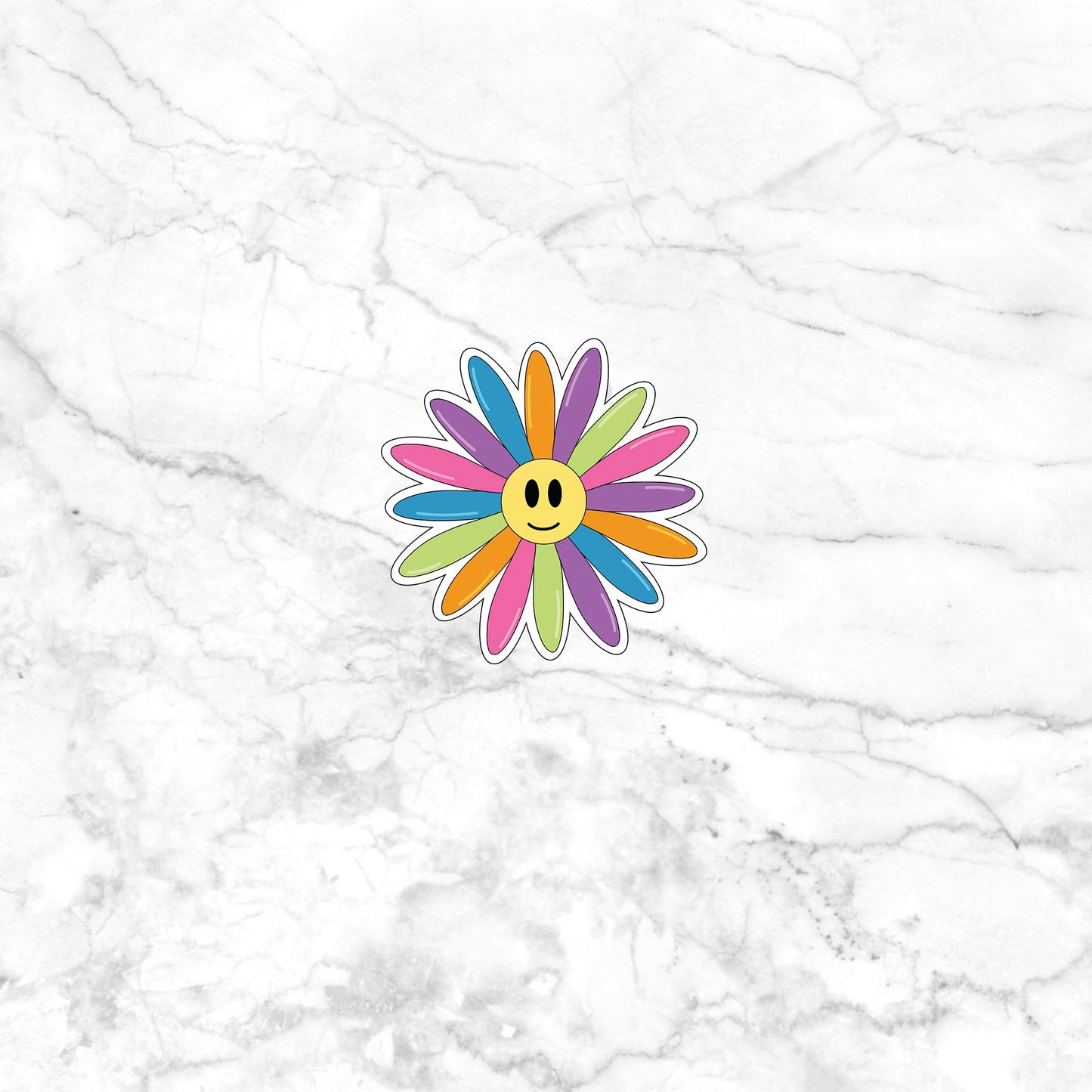 neon flower Sticker, Vinyl sticker, laptop sticker, Tablet sticker