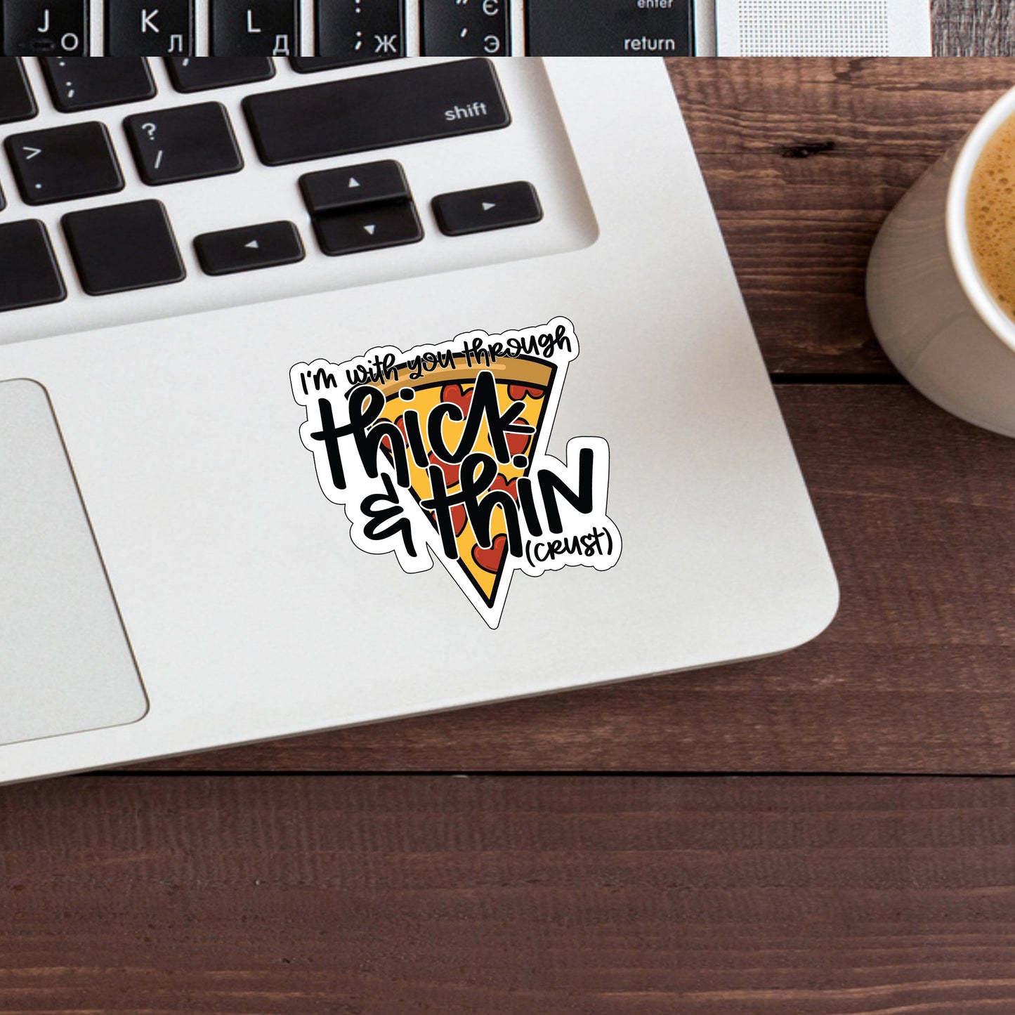 Pizza_Thick And Thin  Sticker