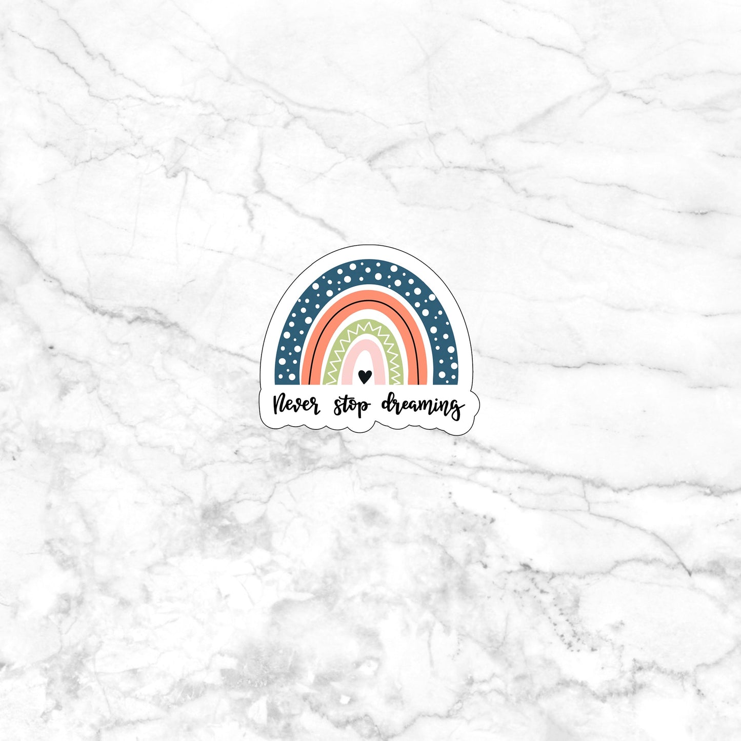 Rainbow Set Sticker never stop dreaming