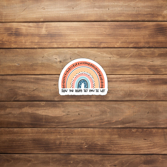 Rainbow Set Sticker Follow Your Dreams