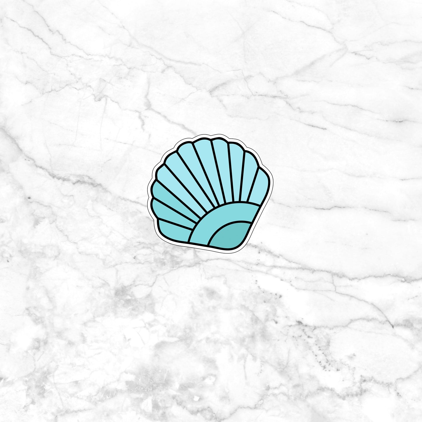 Christmas in July Sticker, shell Sticker