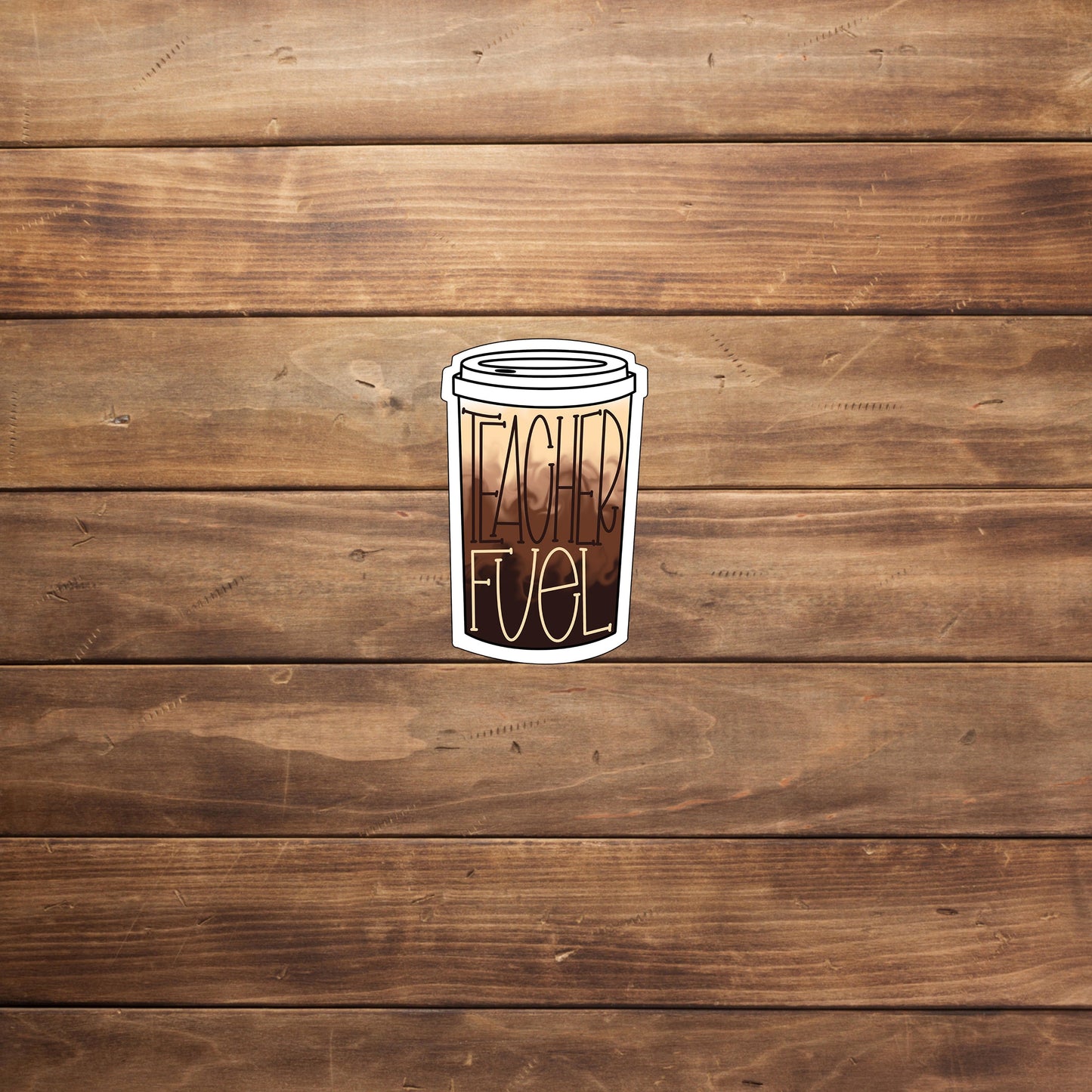 teacher coffee fuel Sticker, Vinyl sticker, laptop sticker, Tablet sticker