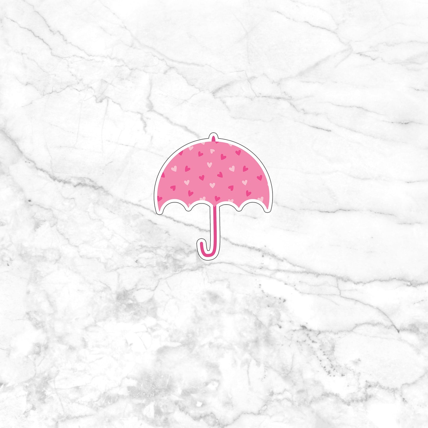 Pink Theme Stickers, umbrella sticker